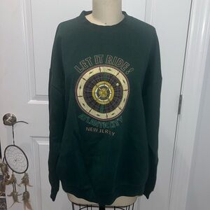Dark Green Vintage Atlantic City Nj Crewneck